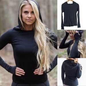 Zyia Active Go-To Hoodie black Sz Medium